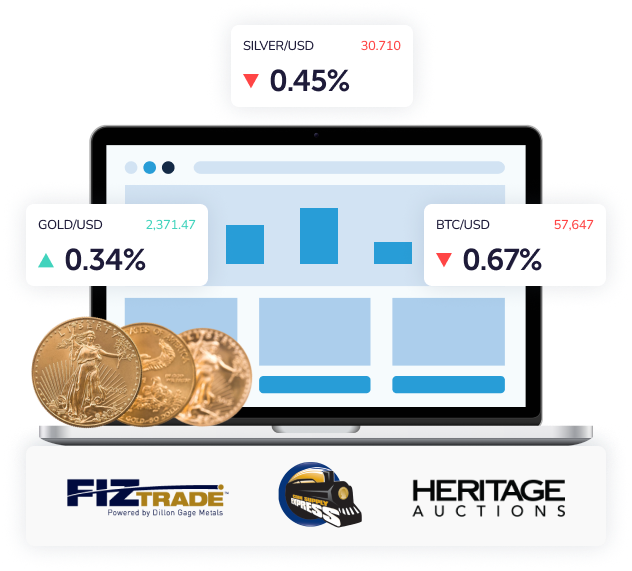 Laptop with coins and UI/UX displays