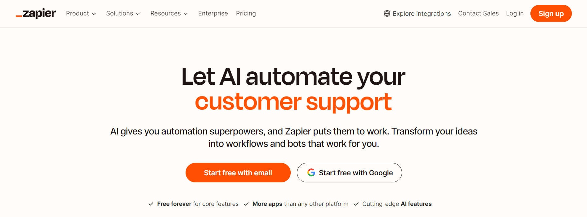 Zapier, App Integration, Zapier Homepage